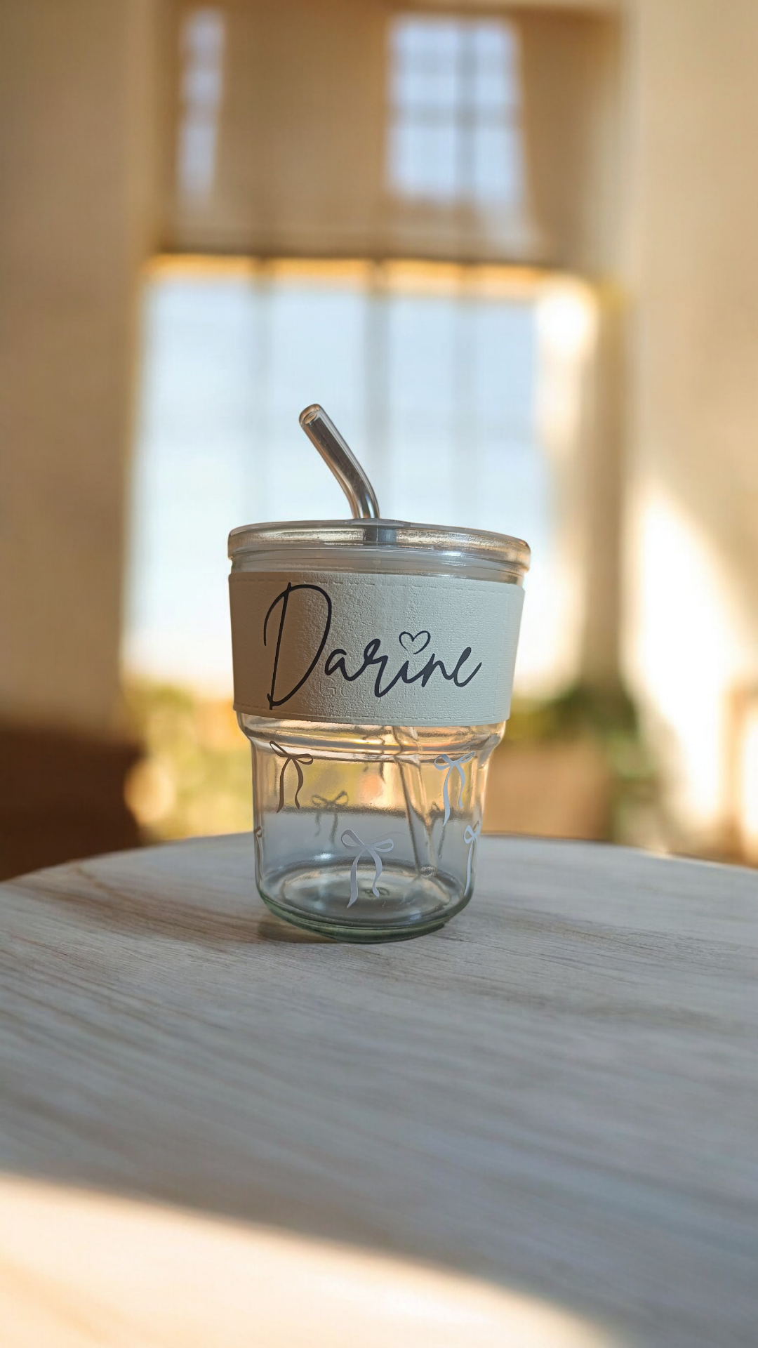 Personalized Glass Cup with Vinyl