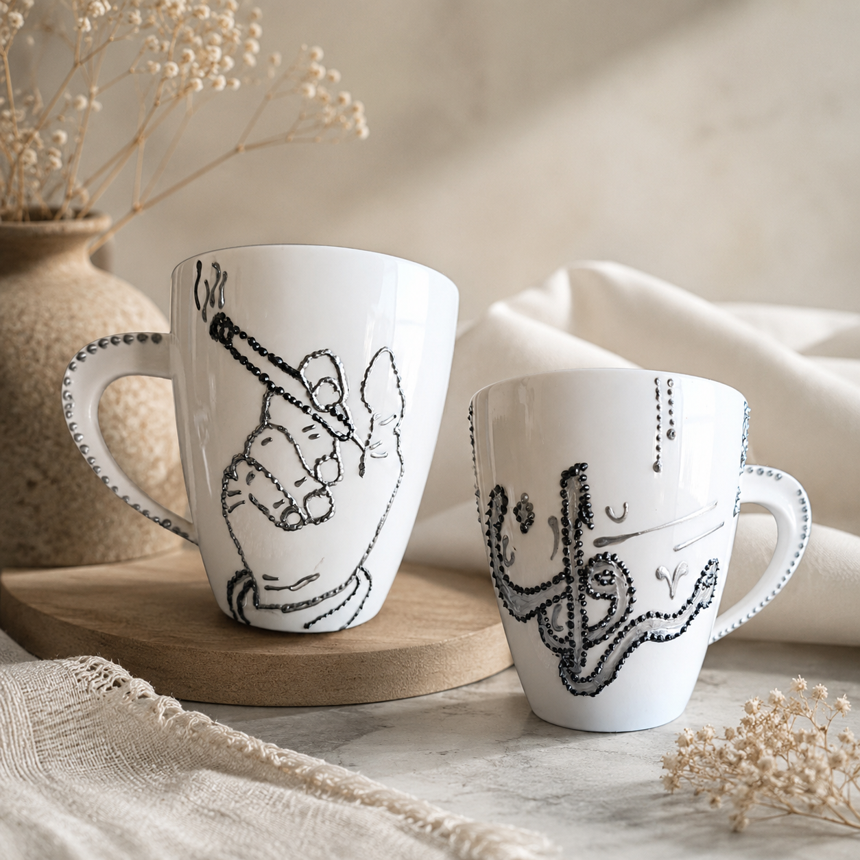 Hand-Painted Mugs – A Unique Artistic Touch